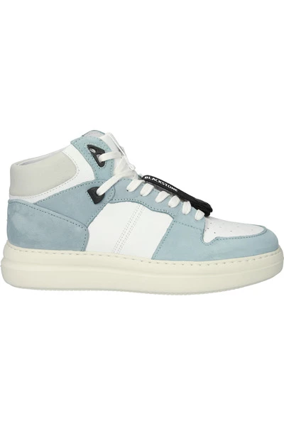 Blackstone Sneakers XL28 WHITE LIGHT BLUE - HIGH-TOP SNEAKER White 1 Blackstone Sneakers XL28 WHITE LIGHT BLUE - HIGH-TOP SNEAKER White