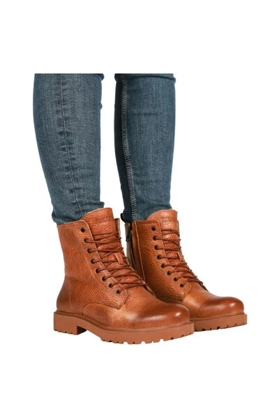 Blackstone Veterschoenen WL02 CUOIO - LACE UP BOOT - FUR Brown 3 Blackstone Veterschoenen WL02 CUOIO - LACE UP BOOT - FUR Brown - Afbeelding 3