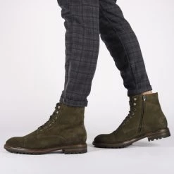 Blackstone Laarzen UG20 - HIGH TOP SUEDE BOOTS Green -Blackstone Winkel 1ca49e64ec7e675edd425c3896ff3b3e