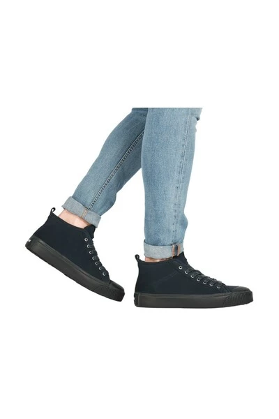 Blackstone Sneakers WG61 TOTAL ECLIPSE - MID TOP SNEAKER Blue 3 Blackstone Sneakers WG61 TOTAL ECLIPSE - MID TOP SNEAKER Blue - Afbeelding 3