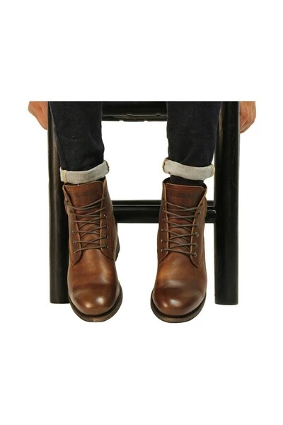 Blackstone Nette Schoenen GM10 OLD YELLOW - LACE UP BOOTS - FUR Brown 2 Blackstone Nette Schoenen GM10 OLD YELLOW - LACE UP BOOTS - FUR Brown - Afbeelding 2