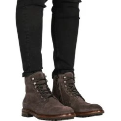 Blackstone Nette Schoenen UG20 OBSIDIAN GREY - HIGH TOP SUEDE BOOTS Gray -Blackstone Winkel 3712f8d1908213fa653e70dddb4acd75