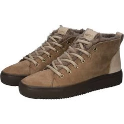 Blackstone Sneakers QL48 FOSSIL - MID SNEAKER - FUR Brown