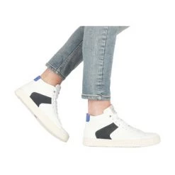 Blackstone Sneakers VG08 WHITE NAVY - MID-Sneaker White -Blackstone Winkel 494274091134049edf598b06b008791f