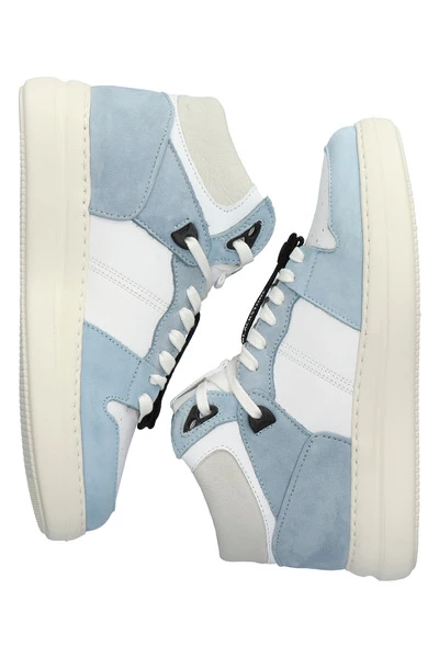 Blackstone Sneakers XL28 WHITE LIGHT BLUE - HIGH-TOP SNEAKER White 3 Blackstone Sneakers XL28 WHITE LIGHT BLUE - HIGH-TOP SNEAKER White - Afbeelding 3