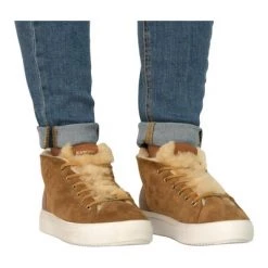 Blackstone Sneakers QL48 RUST - MID SNEAKER - FUR Brown -Blackstone Winkel 63869713ded9a2afe90d98bf6c0544ec