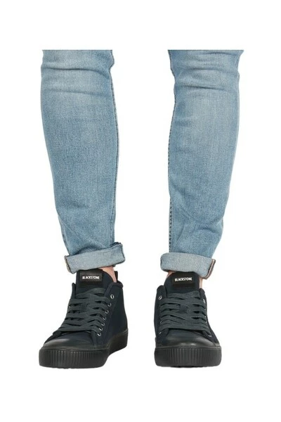 Blackstone Sneakers WG61 TOTAL ECLIPSE - MID TOP SNEAKER Blue 4 Blackstone Sneakers WG61 TOTAL ECLIPSE - MID TOP SNEAKER Blue - Afbeelding 4