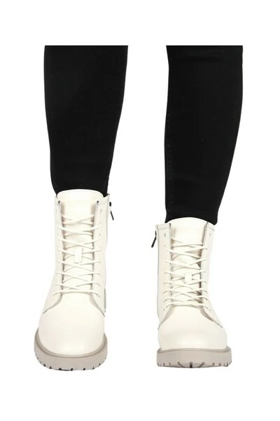 Blackstone Veterschoenen WL07 OFF WHITE - LACE UP BOOT Beige 1 Blackstone Veterschoenen WL07 OFF WHITE - LACE UP BOOT Beige