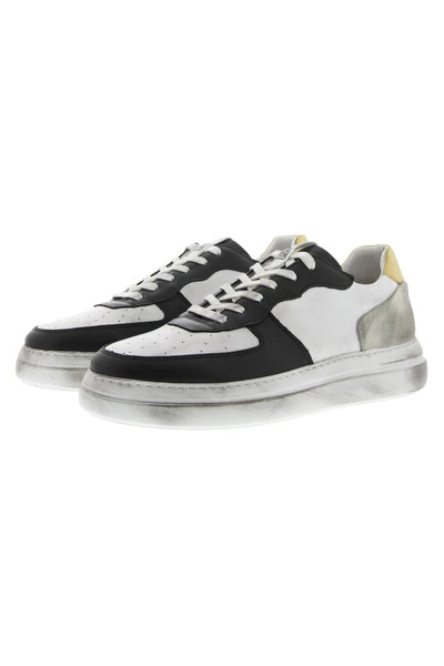 Blackstone Sneakers WG85 WHITE BLACK - VINTAGE LOW SNEAKER White 4 Blackstone Sneakers WG85 WHITE BLACK - VINTAGE LOW SNEAKER White - Afbeelding 4