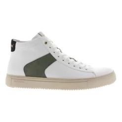 Blackstone Sneakers VG08 WHITE DARK GREEN - MID-Sneaker White