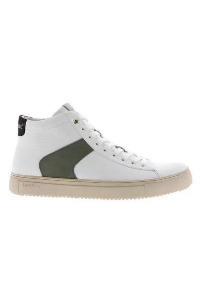 Blackstone Sneakers VG08 WHITE DARK GREEN - MID-Sneaker White 1 Blackstone Sneakers VG08 WHITE DARK GREEN - MID-Sneaker White