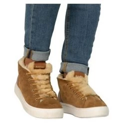 Blackstone Sneakers QL48 RUST - MID SNEAKER - FUR Brown