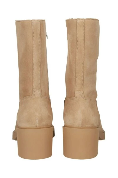 Blackstone Enkellaarsjes Heeled Boots Beige 1 Blackstone Enkellaarsjes Heeled Boots Beige
