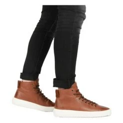 Blackstone DYLAN - YG09 - HIGH SNEAKERS - FUR Brown