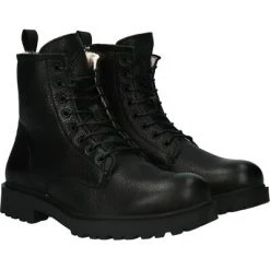 Blackstone Sneakers WL02 BLACK - LACE UP BOOT - FUR Black